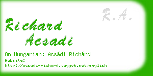 richard acsadi business card